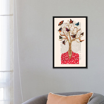 «Vintage Paper Series: Tree Lady», impression sur toile