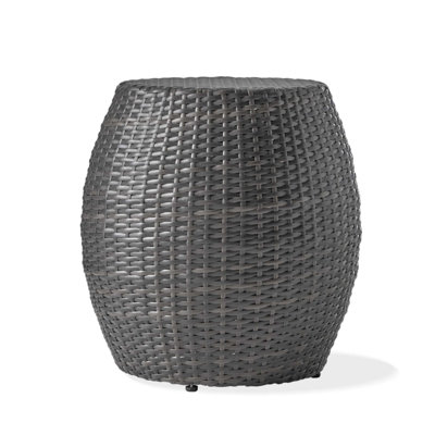 Durable Outdoor Wicker Patio Side Table With UV And Weather Resistance, Perfect For Patio Or Sunroom Decor