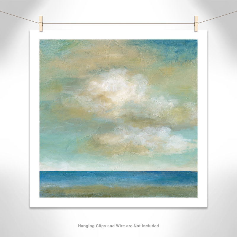 Cloudscape II - Peinture, Papier imprimé, H 36 po x l 36 po x P 0,1 po