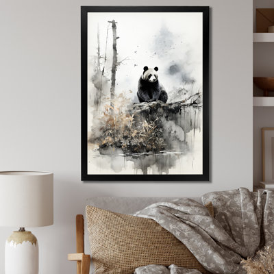 «Asian Art Bear Sumi II», reproduction sur toile