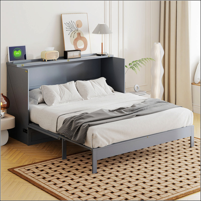 Queen Size Murphy Bed With Large Drawers