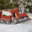Train en métal avec 2 chariots sur rail X-M-A-S