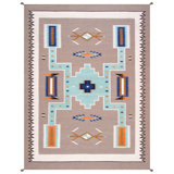 Tapis gris en laine et en coton noué à la main de style sud-ouest Bhavya 9 pi x 11 pi 11 po