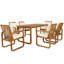 Ensemble de salle à manger de patio 7 pièces 7 pièces Ensemble de mobilier d'extérieur élégant avec coussins amovibles-762944697