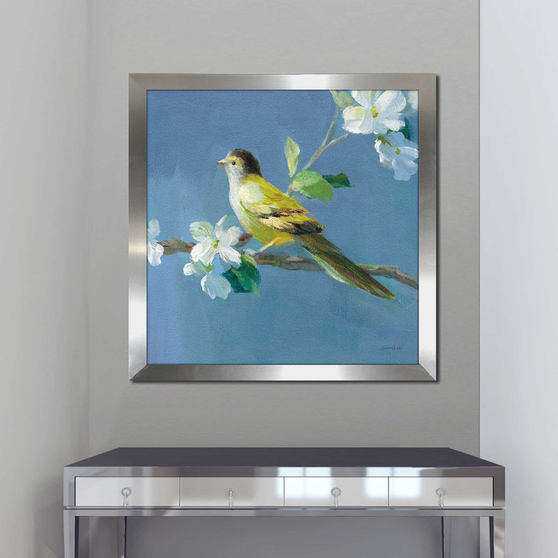 Le printemps dans le quartier V - Peinture, Encadrement argenté, H 31,5 po x l 31,5 po x P 1 po