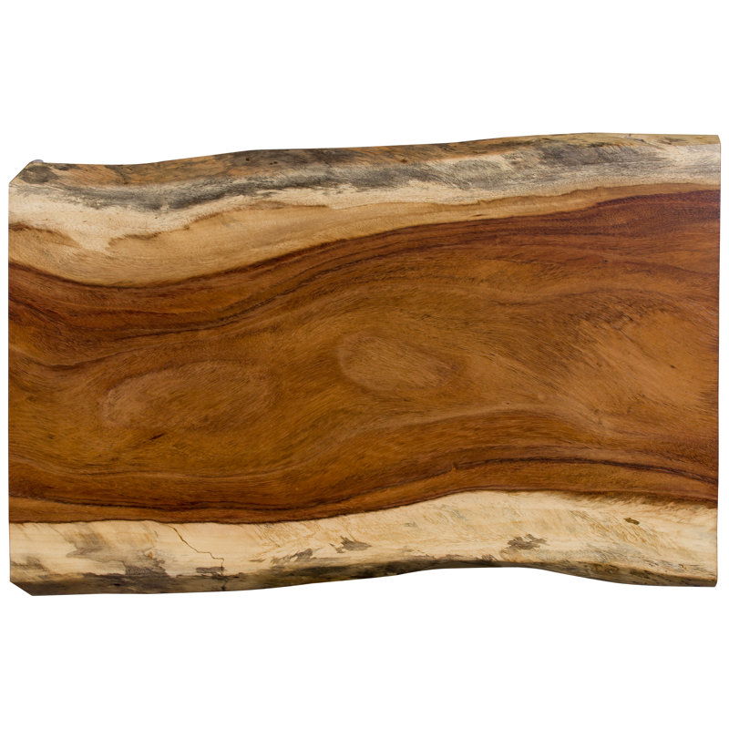 Live Edge Solid Wood Writing Desk, Natural