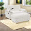 Canapé inclinable moderne avec repose-pieds double beige