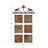 Metal Embossed Floral Multi Colored Wall Decor with 6 Suspended Panels and Scroll Details