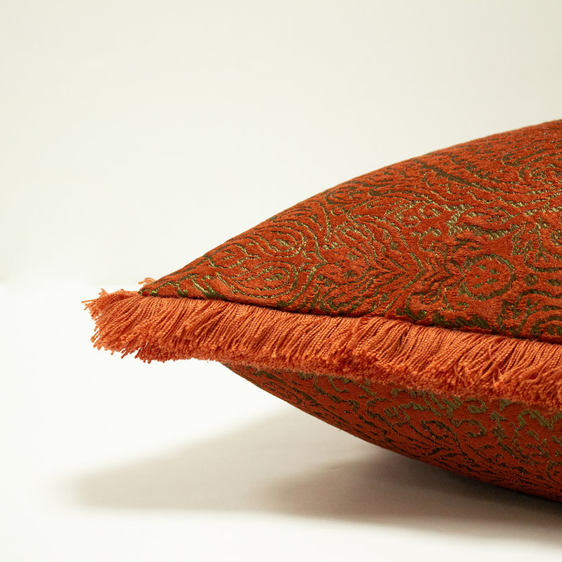 Kirkpatrick Paisley Square Cushion, Reddish Brown