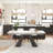 9-Piece 110.23" W Extendable Sintered Stone Dining Set-293607984-297633138