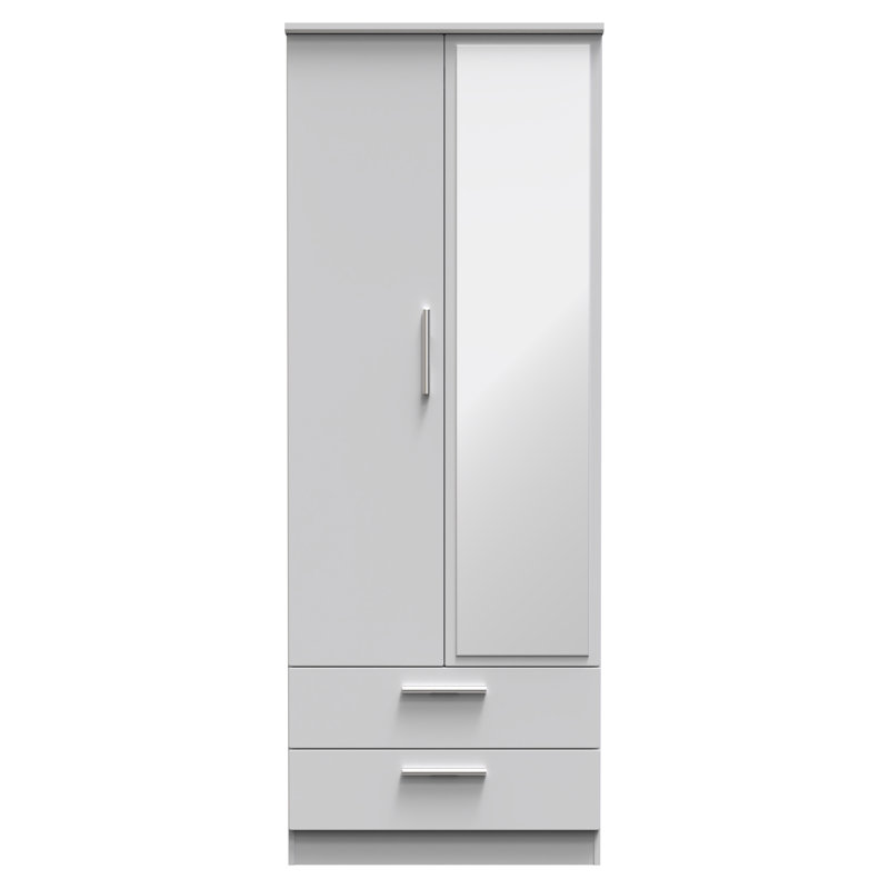Borgeson Manufactured Wood Wardrobe, Grey Matt