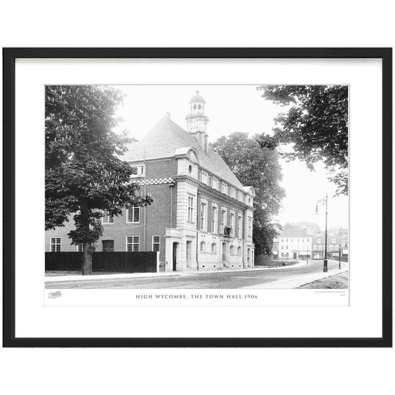 High Wycombe, The Town Hall 1906 by Francis Frith - Single Picture Frame Print, 40cm H x 50cm W x 2.3cm D