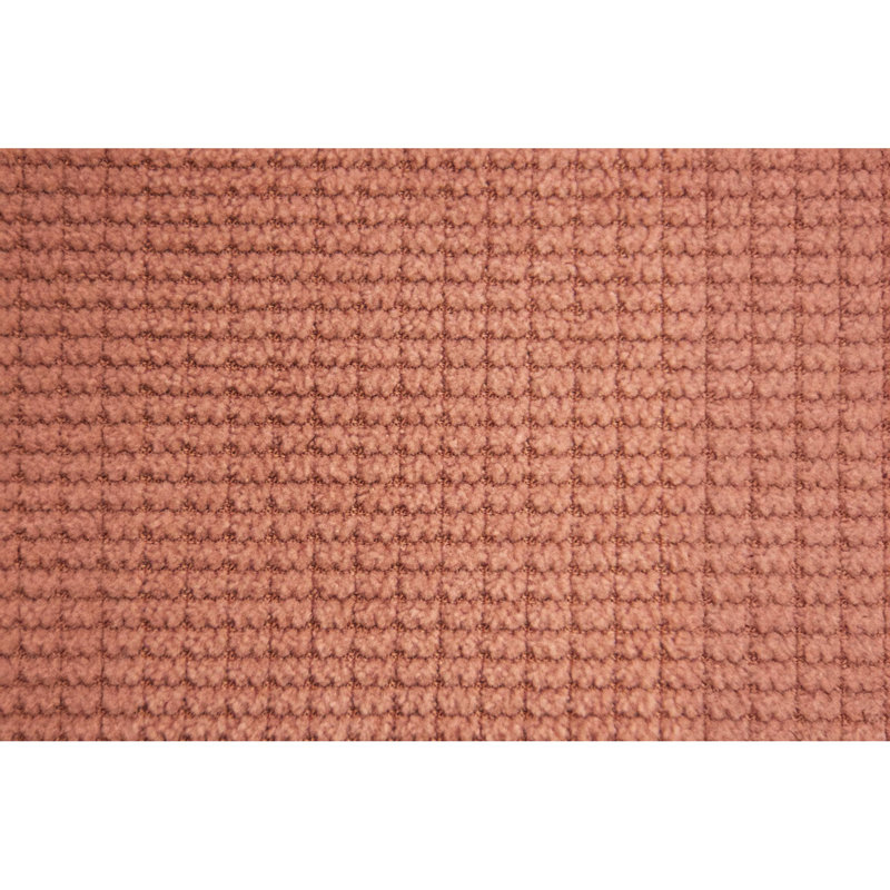 Lit double avec tête de lit en biscuit rose, tissu en lin réglable, chambre de luxe stable, Pink
