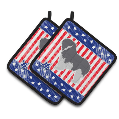 Trinx Patriotic Striped Polyester Potholder