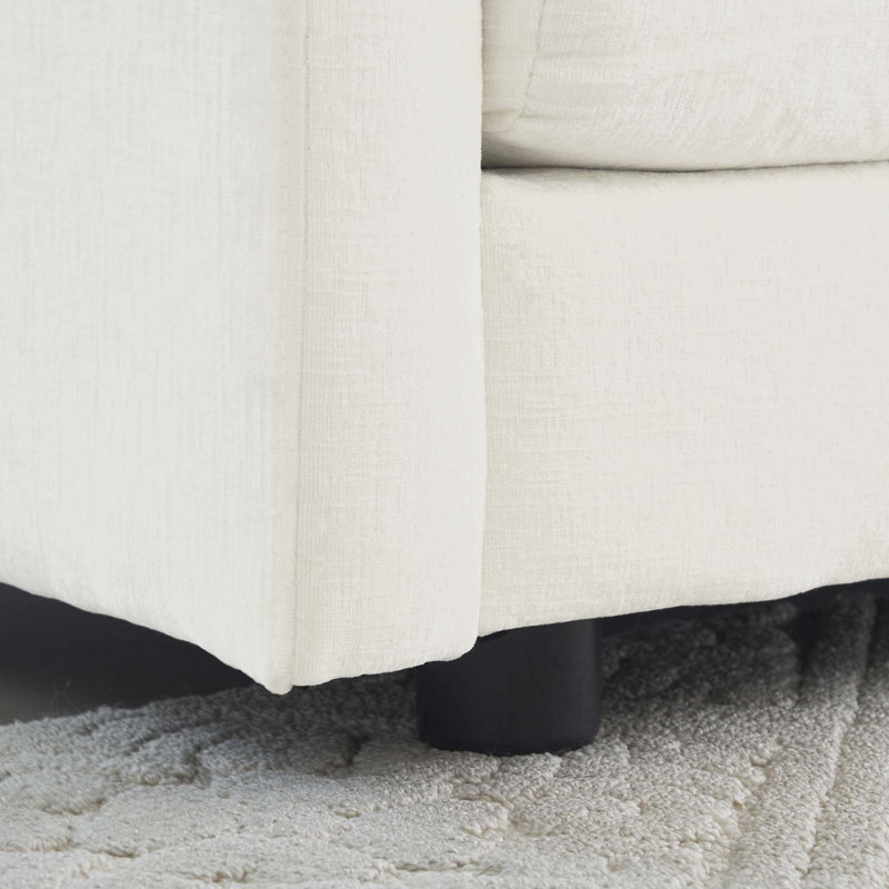 Chaise d'appoint avec repose-pieds, Blanc