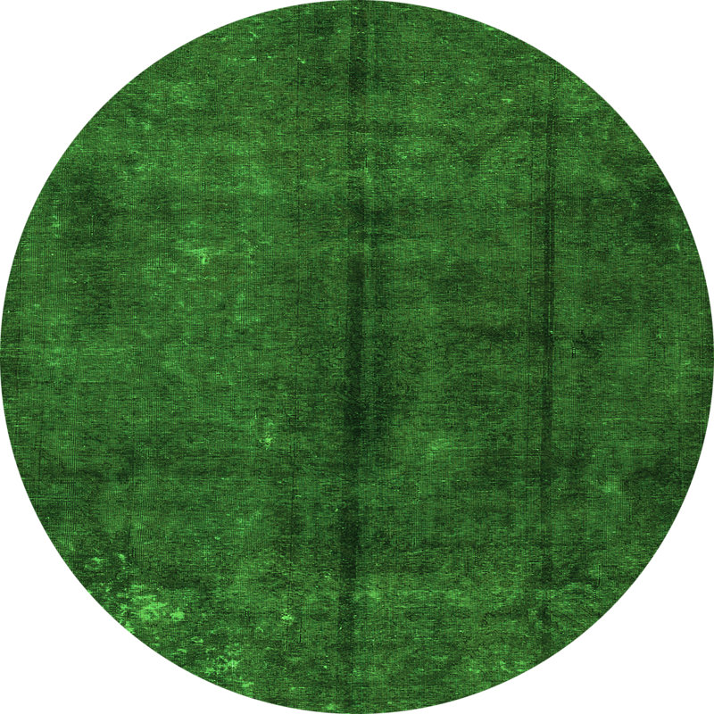 Eluett Chenille Oriental Indoor Rug, Round 3'