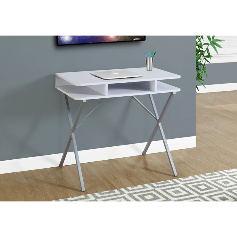 Bureau d'ordinateur, bureau personnel, ordinateur portable, tablettes de rangement, L 31 po