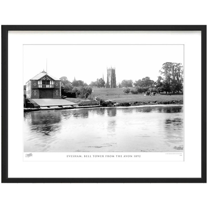 Evesham, Bell Tower From The Avon 1892 by Francis Frith - Single Picture Frame Print, 45cm H x 60cm W x 2.3cm D
