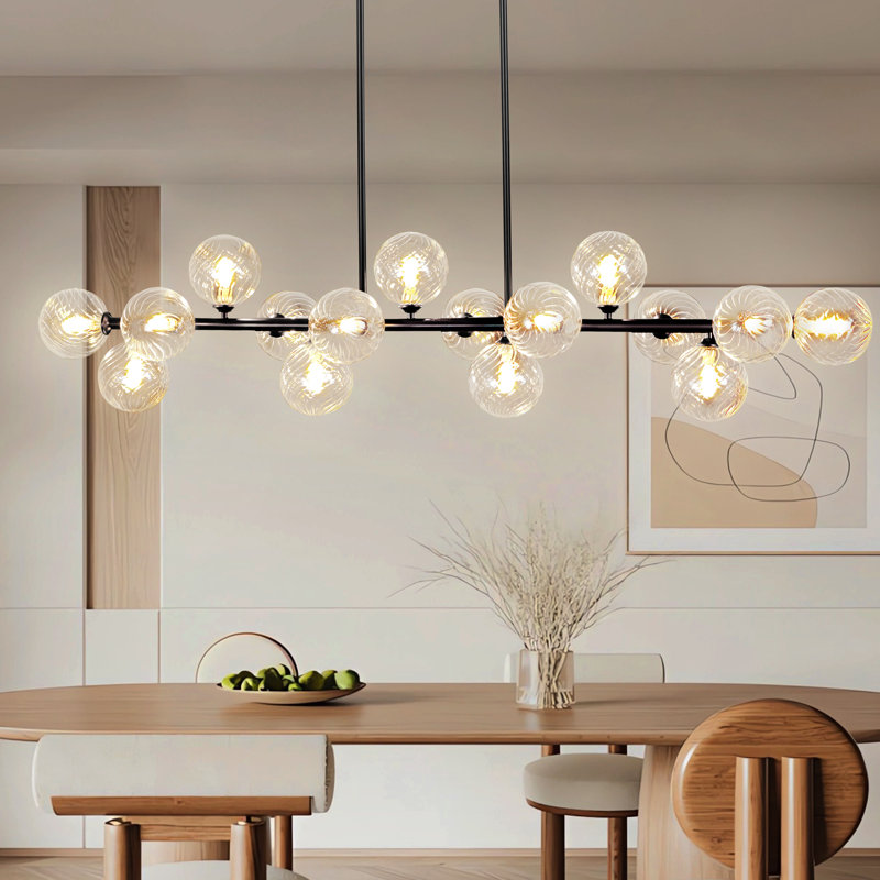 Lustre Spoutnik noir 16 lumières Mid-Century pour salle à manger