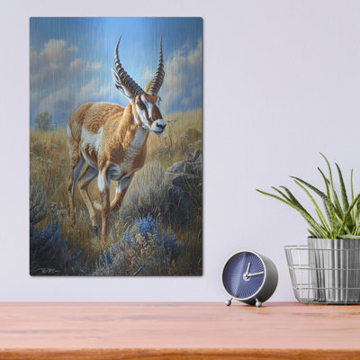 Millwood Pines 'Antelope' by Momart Metal Wall Art