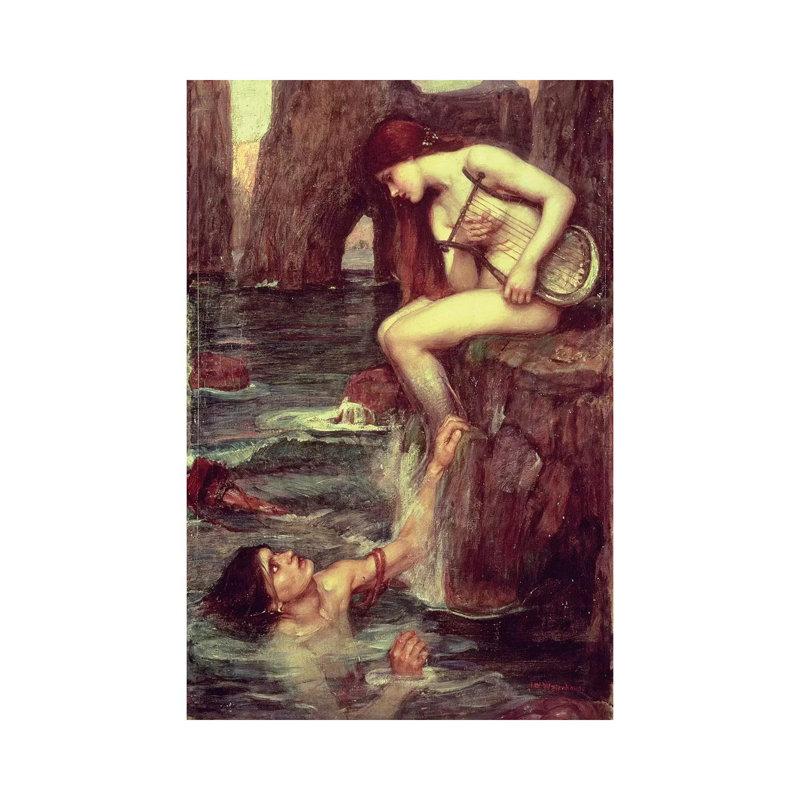 The Siren, C.1900 by John William Waterhouse - Wrapped Canvas Painting, 66.04cm H x 45.72cm W x 1.91cm D