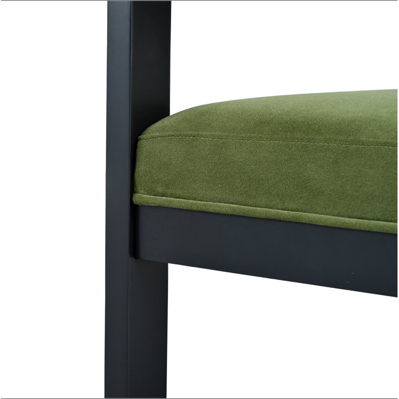 Chaise rembourrée en bois, Vert