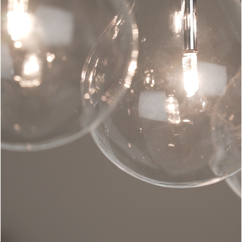 Luminaire suspendu à 9 lumières en forme de goutte à intensité variable Deva, Xénon