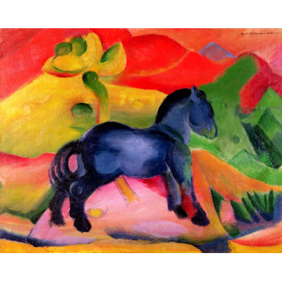 Affiche brillante 1912 «Little Blue Horse»
