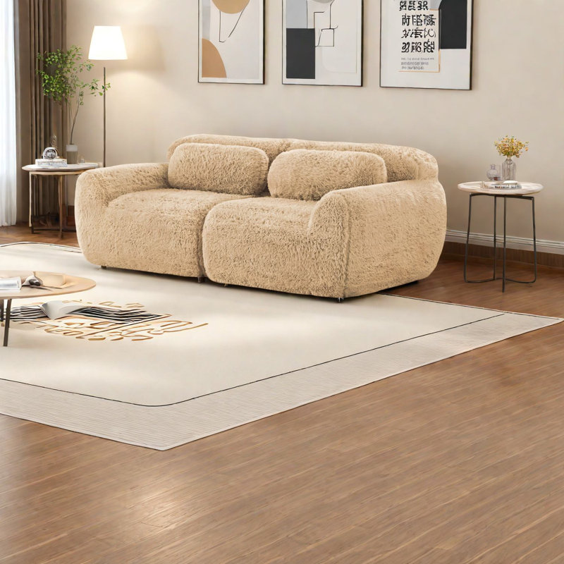 Canapés confortables à 2 places, tissu moelleux doux, design ergonomique moderne, parfait pour la maison