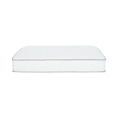 Blanc très grand 9 po Matelas à ressorts ensachés. La couche de mousse soulage les points. Les ressorts améliorent le soutien et minimisent le mouvement. La base haute assure la longévité. Housse en tricot doux pour une touche confortable. . Bord-bord