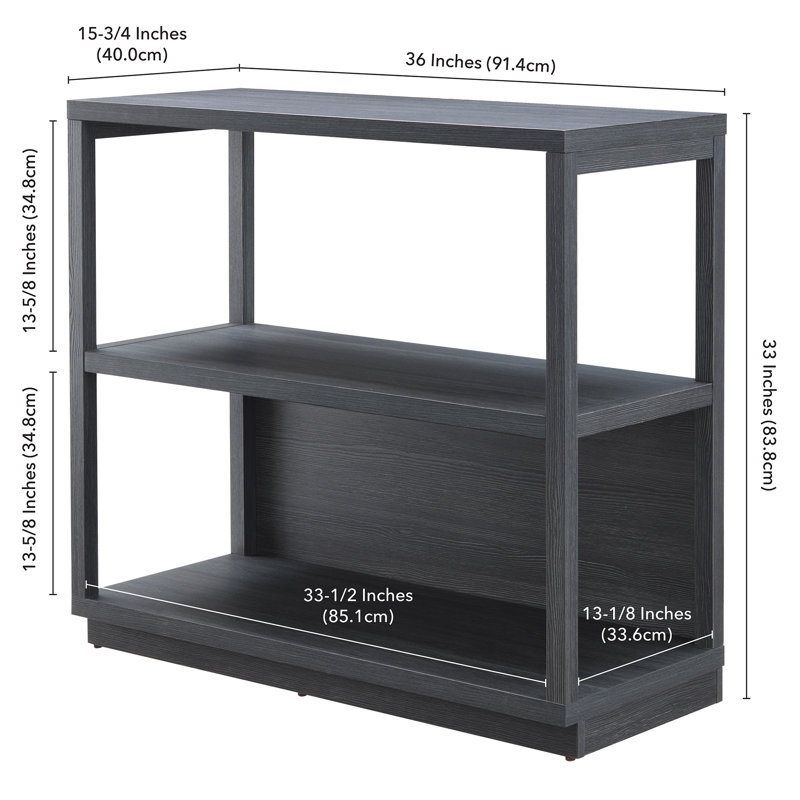Thalia Standard Bookcase, Charcoal Grey