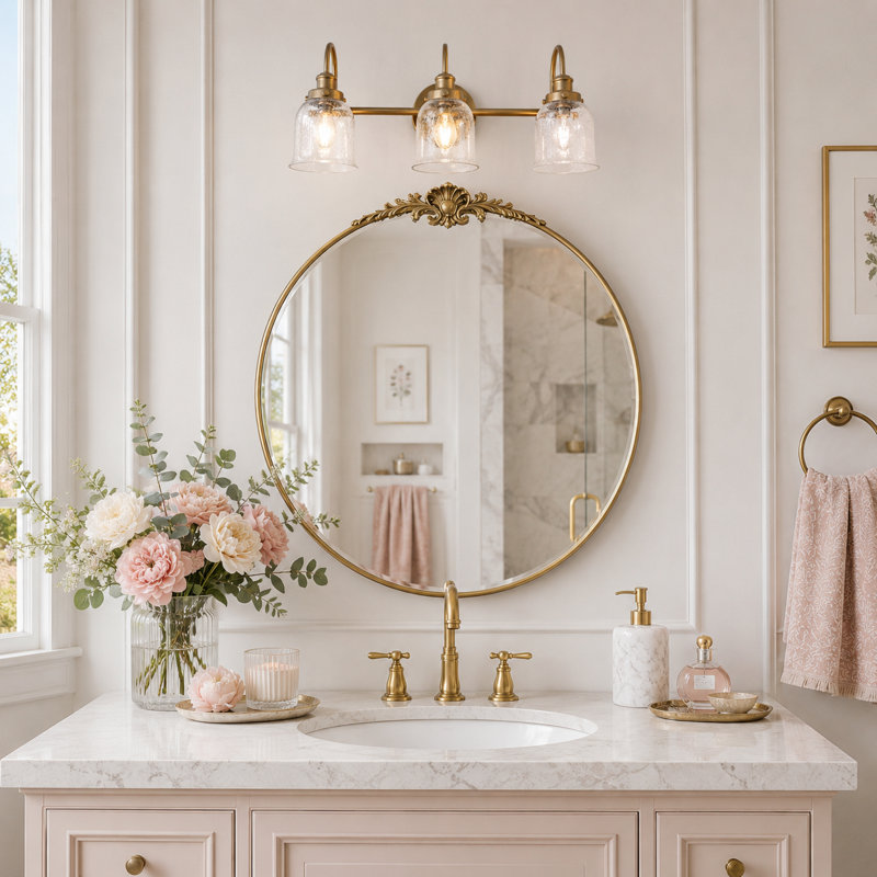 Belk Dimmable Copper Vanity Light, 3