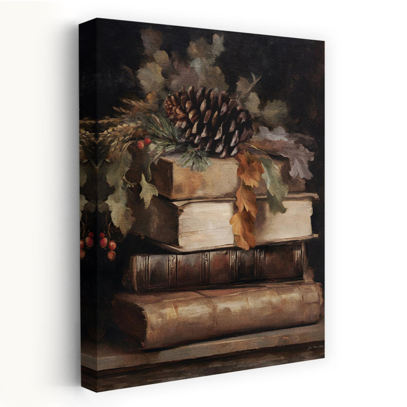 «Winter Book Club», art contemporain de paysage hivernal abstrait, H 24 po x l 16 po
