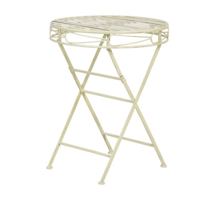 Round Metal Folding Outdoor Bistro Table , 60cm cm W 60cm cm D