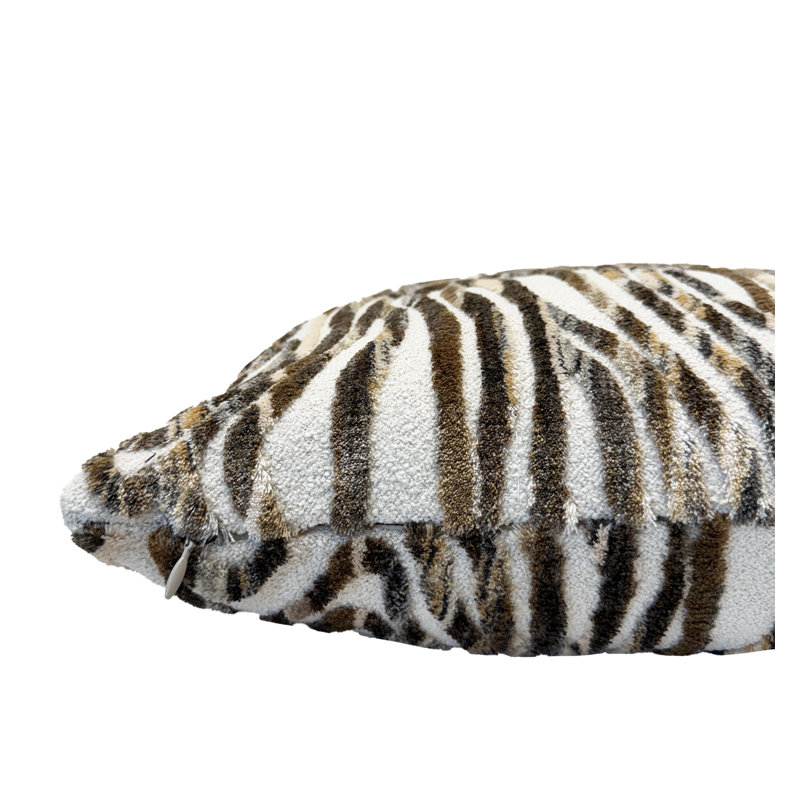 Housse de coussin en velours Flow, Café au lait, 14 x 20 po