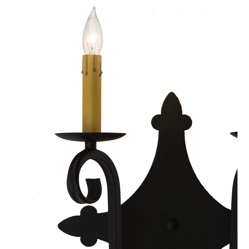Angelique 2 - Light Candle Wall Light, Black