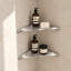 Ensemble de 2 tablettes de coin de douche en acier inoxydable Melvonia-130838174
