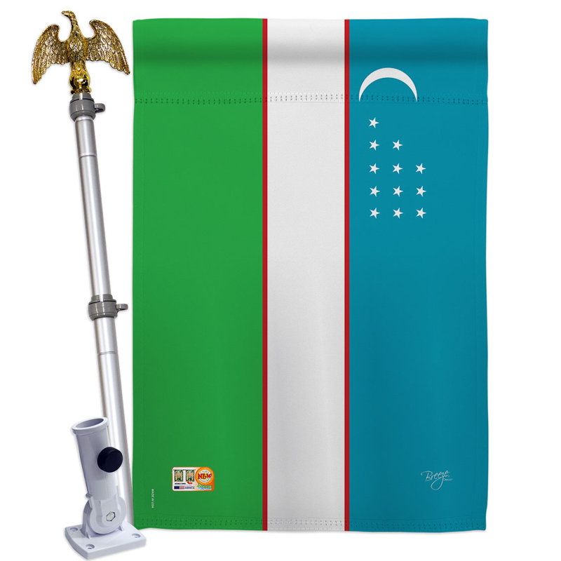 Double Sided 40'' H x 28'' W Polyester Flag Set