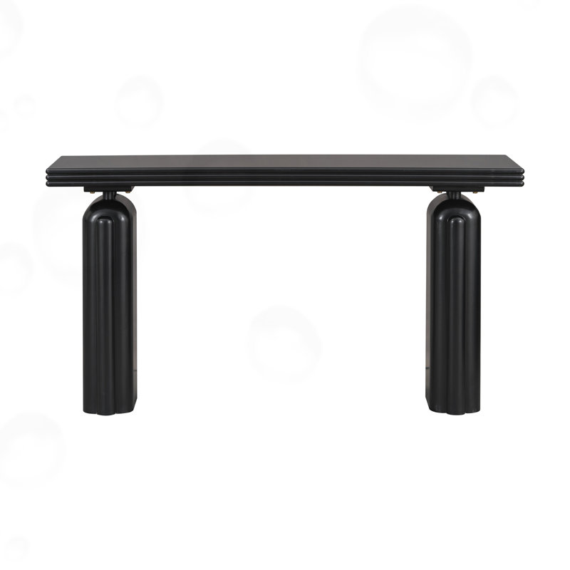 Luxury Acacia Veneer Console, Black