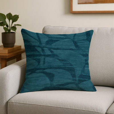 Coussin décoratif à carreaux brun intérieur et extérieur