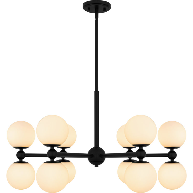 Nonah 12-Light Chandelier, Matte Black