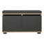 Modern Shoe Cabinet, Walnut & Black, 80 x 40 x 35 cm, 100% Melamine Coated Particle Board, Thickness: 0 cm, & Functional Storage Solution for Entryway, Living Room, or Bedroom-2139392166