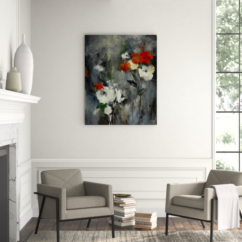 Gray Garden Painting, Knife Gel, 50" H x 40" W 