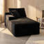 Canapé modulaire en velours côtelé noir avec accoudoirs sans accoudoirs pour salon et chambre à coucher-847027080