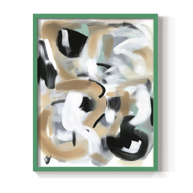 Série ABSTRACT DCCXC III - Impression encadrée de qualité supérieure - Prêt à être accroché - Aucun clou requis, Vert