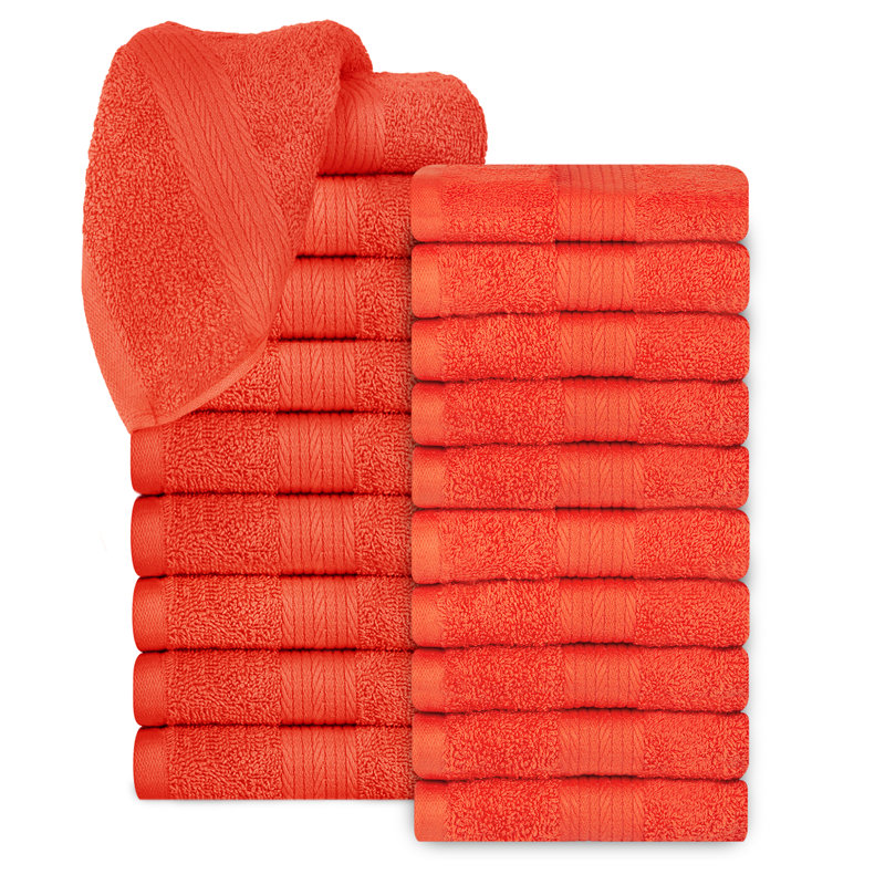 Essuie-mains 100% coton 600 g / m² , Orange