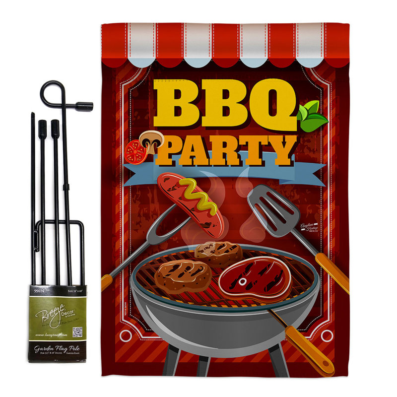 Double Sided 18.5'' H x 13'' W Polyester Flag Set