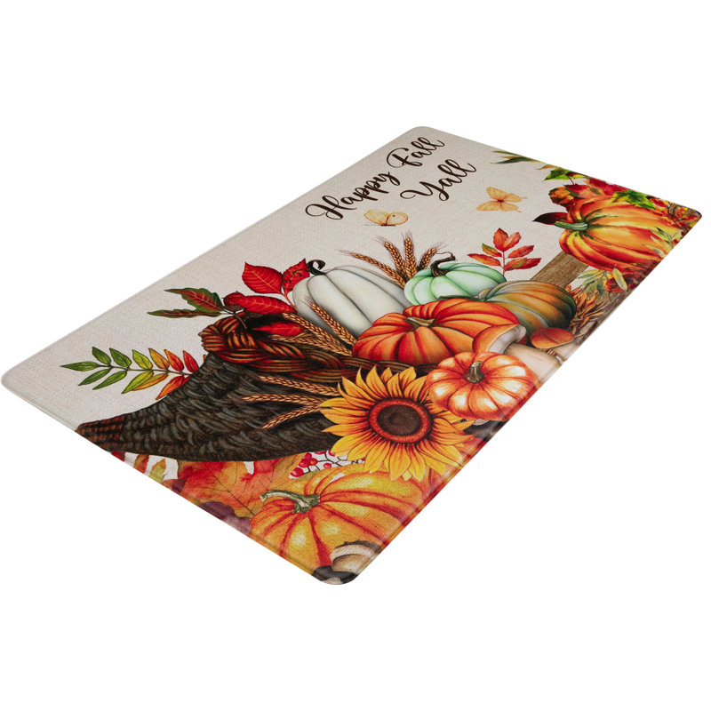 Tapis de sol anti-fatigue Happy Fall Y'all Kitchen Comfort - 17,75 po x 29,5 po