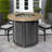30" Propane Gas Fire Pit Table, 50000 BTU Round Steel Fire Pit With Imitation Wood Grain Finish For Outside Patio Deck Garden Backyard