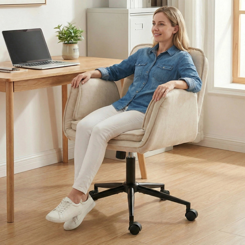Ergonomic Office Chair with Adjustable Armrests & Reclining Function